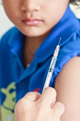 boy getting vaccine